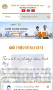 How knacert.com.vn looks like on a mobile device such as an iPhone.