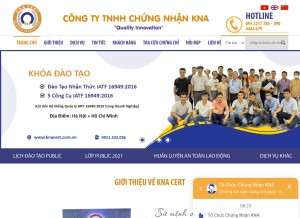 How knacert.com.vn looks like on a tablet such as an iPad.