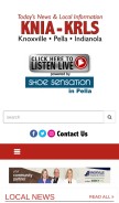 How kniakrls.com looks like on a mobile device such as an iPhone.