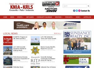 How kniakrls.com looks like on a tablet such as an iPad.