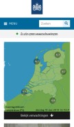 How knmi.nl looks like on a mobile device such as an iPhone.