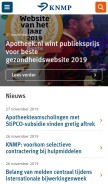 How knmp.nl looks like on a mobile device such as an iPhone.