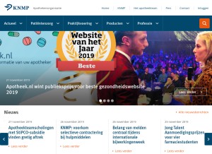 How knmp.nl looks like on a tablet such as an iPad.
