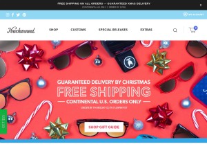 How knockaround.com looks like on a tablet such as an iPad.