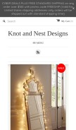 How knotandnestdesigns.com looks like on a mobile device such as an iPhone.