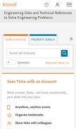 How knovel.com looks like on a mobile device such as an iPhone.