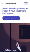 How knowledgebase.ai looks like on a mobile device such as an iPhone.