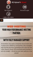 How knownhost.com looks like on a mobile device such as an iPhone.