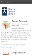 How knowyourbody.net looks like on a mobile device such as an iPhone.