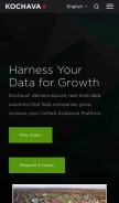 How kochava.com looks like on a mobile device such as an iPhone.