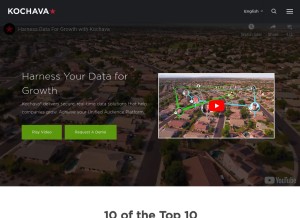 How kochava.com looks like on a tablet such as an iPad.