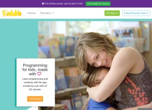 How kodable.com looks like on a tablet such as an iPad.