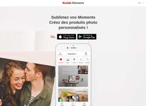 How kodakmoments.com looks like on a tablet such as an iPad.