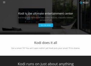 How kodi.tv looks like on a tablet such as an iPad.