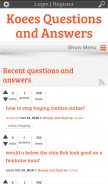 How koees.com looks like on a mobile device such as an iPhone.
