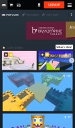 How kogama.com looks like on a mobile device such as an iPhone.