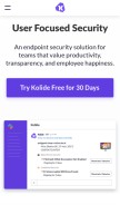 How kolide.com looks like on a mobile device such as an iPhone.