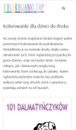 How kolorowanki.info.pl looks like on a mobile device such as an iPhone.