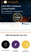How komparify.com looks like on a mobile device such as an iPhone.
