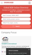 How kompass.com looks like on a mobile device such as an iPhone.