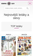 How kompasslev.cz looks like on a mobile device such as an iPhone.