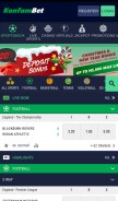 How konfambet.com looks like on a mobile device such as an iPhone.