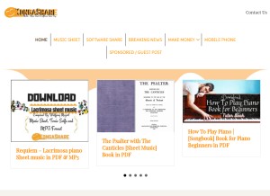 How kongashare.com looks like on a tablet such as an iPad.