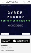 How koovs.com looks like on a mobile device such as an iPhone.