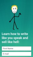 How kopywritingkourse.com looks like on a mobile device such as an iPhone.