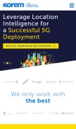 How korem.com looks like on a mobile device such as an iPhone.