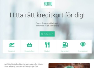 How kortio.se looks like on a tablet such as an iPad.