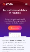 How kosh.ai looks like on a mobile device such as an iPhone.