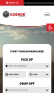 How kosmos-carrental.com looks like on a mobile device such as an iPhone.
