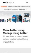 How kotisdesign.com looks like on a mobile device such as an iPhone.