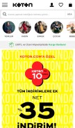 How koton.com looks like on a mobile device such as an iPhone.
