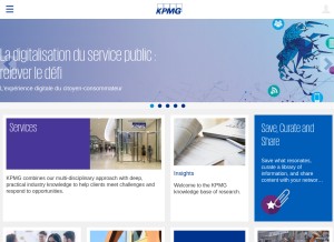 How kpmg.lu looks like on a tablet such as an iPad.