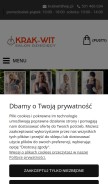 How krak-wit.pl looks like on a mobile device such as an iPhone.