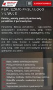 How kraustukai.lt looks like on a mobile device such as an iPhone.