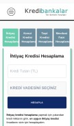 How kredibankalar.com looks like on a mobile device such as an iPhone.