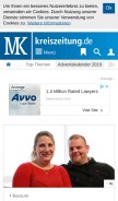 How kreiszeitung.de looks like on a mobile device such as an iPhone.