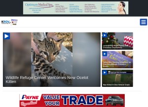 How krgv.com looks like on a tablet such as an iPad.