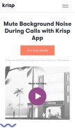 How krisp.ai looks like on a mobile device such as an iPhone.