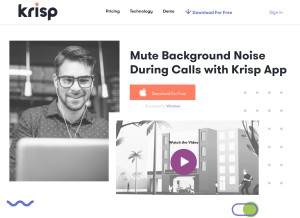 How krisp.ai looks like on a tablet such as an iPad.