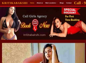 How kritikabakshi.com looks like on a tablet such as an iPad.