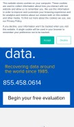 How krollontrack.com looks like on a mobile device such as an iPhone.