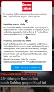 How krone.at looks like on a mobile device such as an iPhone.