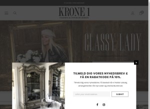 How krone1.dk looks like on a tablet such as an iPad.