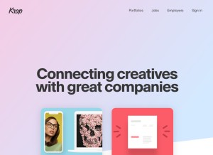 How krop.com looks like on a tablet such as an iPad.