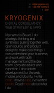 How kryogenix.org looks like on a mobile device such as an iPhone.