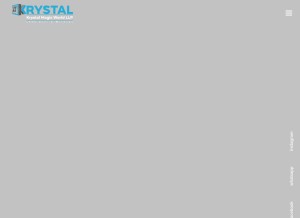 How krystalmagicworld.com looks like on a tablet such as an iPad.